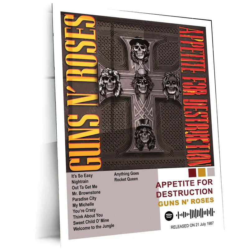 Guns N’ Roses Complete Collection | Set of 10 | Set of 8 | Set of 4 | Album Posters Metal Frames Hard Rock Legends. Raw Energy. Timeless Stage Power. - TURTLEWINGS 