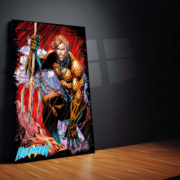 Aquaman – DC Superhero Metal Poster | King of Atlantis Wall Frame | Justice League Art