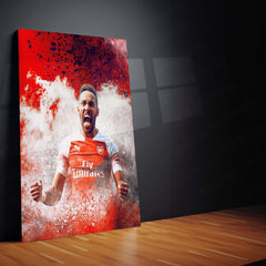 Arsenal Player Celebration – Red Kit with Emirates & Puma Logo – Metal Frame | Iconic Gunners Wall Art - TURTLEWINGS 