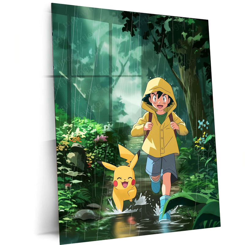 Anime Metal Poster | Ash & Pikachu Metal Poster – Pokemon Trainer’s Journey