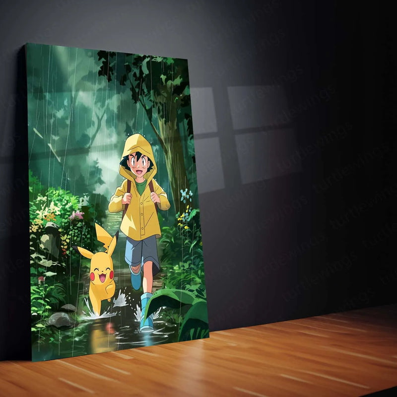 Anime Metal Poster | Ash & Pikachu Metal Poster – Pokemon Trainer’s Journey
