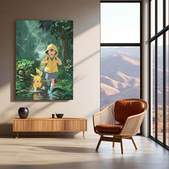 Anime Metal Poster | Ash & Pikachu Metal Poster – Pokemon Trainer’s Journey