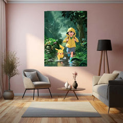 Anime Metal Poster | Ash & Pikachu Metal Poster – Pokemon Trainer’s Journey