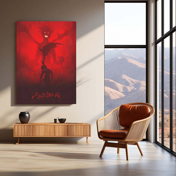Anime Metal Poster | Asta & Liebe – Black Clover Metal Poster | Devil Union Anime Wall Frame