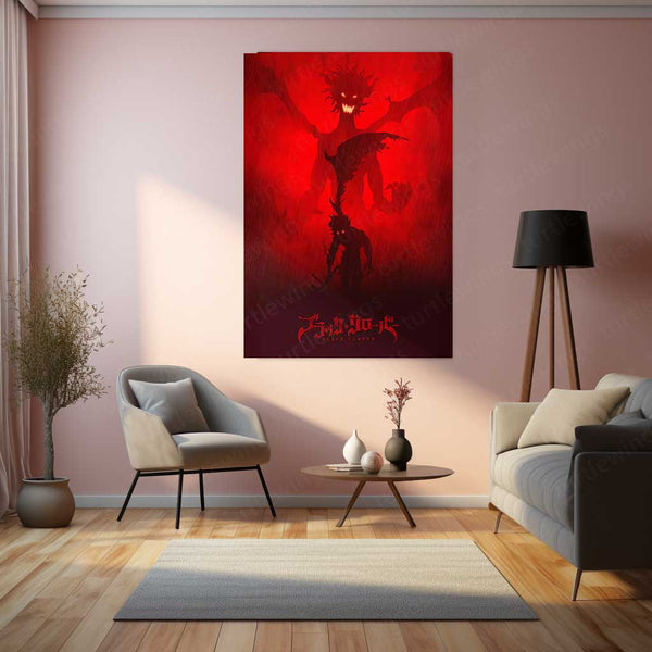 Anime Metal Poster | Asta & Liebe – Black Clover Metal Poster | Devil Union Anime Wall Frame