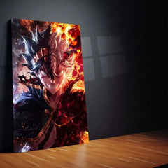 Anime Metal Poster | Asta – Black Clover | Anti-Magic Fury Metal Frame | Dark Fantasy Anime Wall Art - TURTLEWINGS 