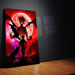 Asta Black Clover Anime Poster | Metal Frame Wall Art for Shonen Fans