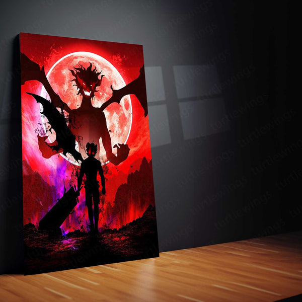 Asta Black Clover Anime Poster | Metal Frame Wall Art for Shonen Fans
