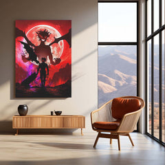 Asta Black Clover Anime Poster | Metal Frame Wall Art for Shonen Fans
