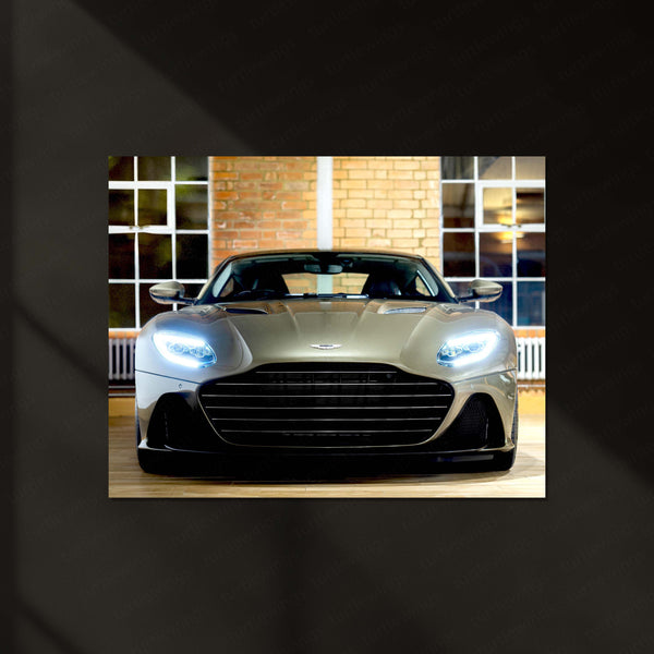 Aston Martin DBS Superleggera – Sleek Supercar Neon LED Metal Poster | Luxury Car Wall Frame