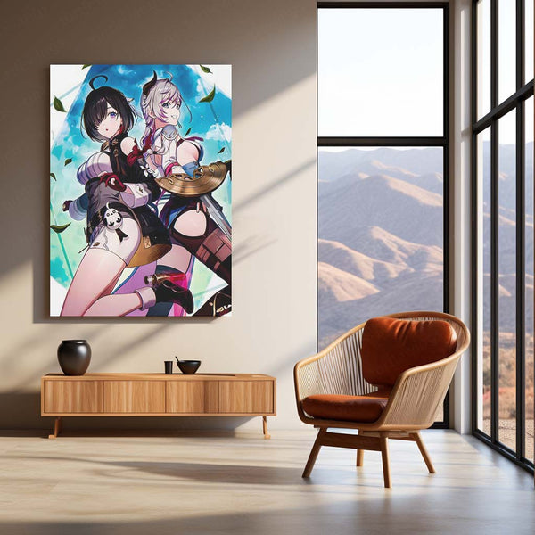 Anime Metal Poster | Atelier Yuma – Bloom of Serenity | Aesthetic Fantasy Metal Frame Poster