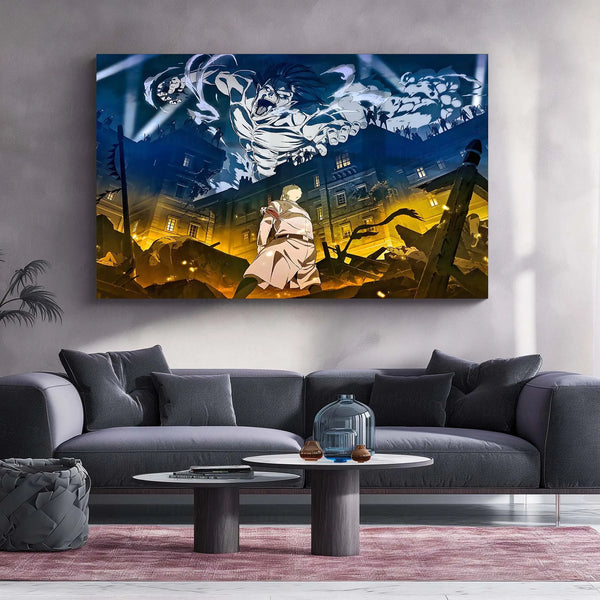 Anime Metal Poster | Attack on Titan – Eren vs Reiner Showdown