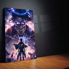Anime Metal Poster | Attack on Titan – Stand Your Ground | Epic Anime Metal Frame Dark Resolve & Survival Instinct Wall Art | Legendary Anime Metal Poster - TURTLEWINGS 