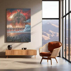 Anime Metal Poster | Attack on Titan Metal Frame | Colossal Titan Anime Wall Art | Premium Metal Poster