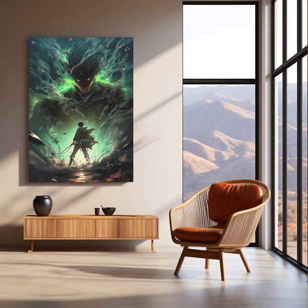 Attack on Titan Metal Poster | Anime Wall Frame Featuring Eren, Titans & Epic Action