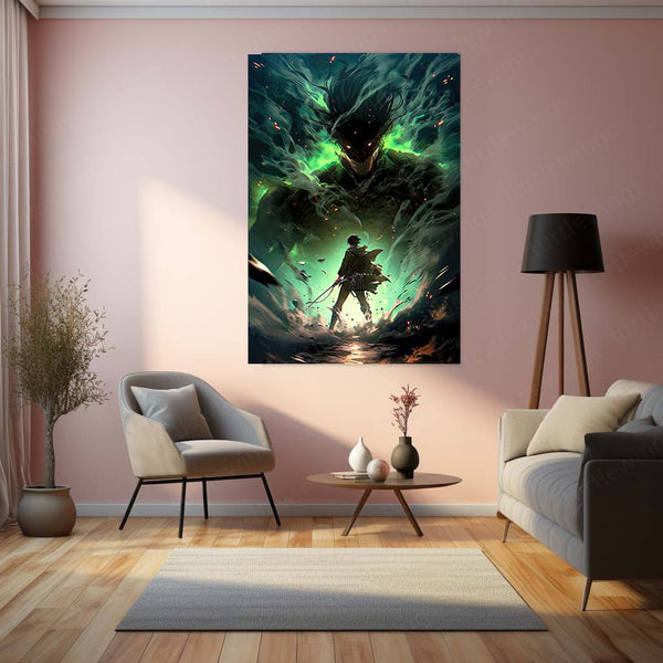 Attack on Titan Metal Poster | Anime Wall Frame Featuring Eren, Titans & Epic Action