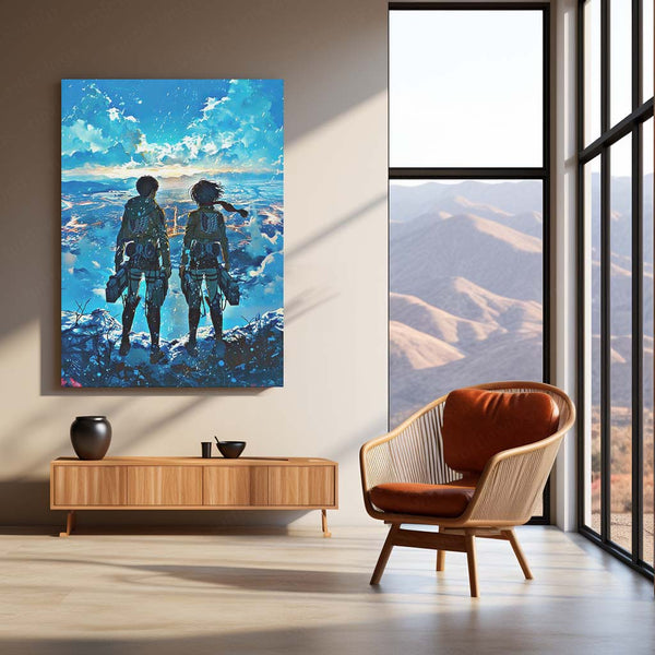Attack on Titan: Glory – Epic Anime Metal Poster | Eren Yeager & Survey Corps Wall Frame