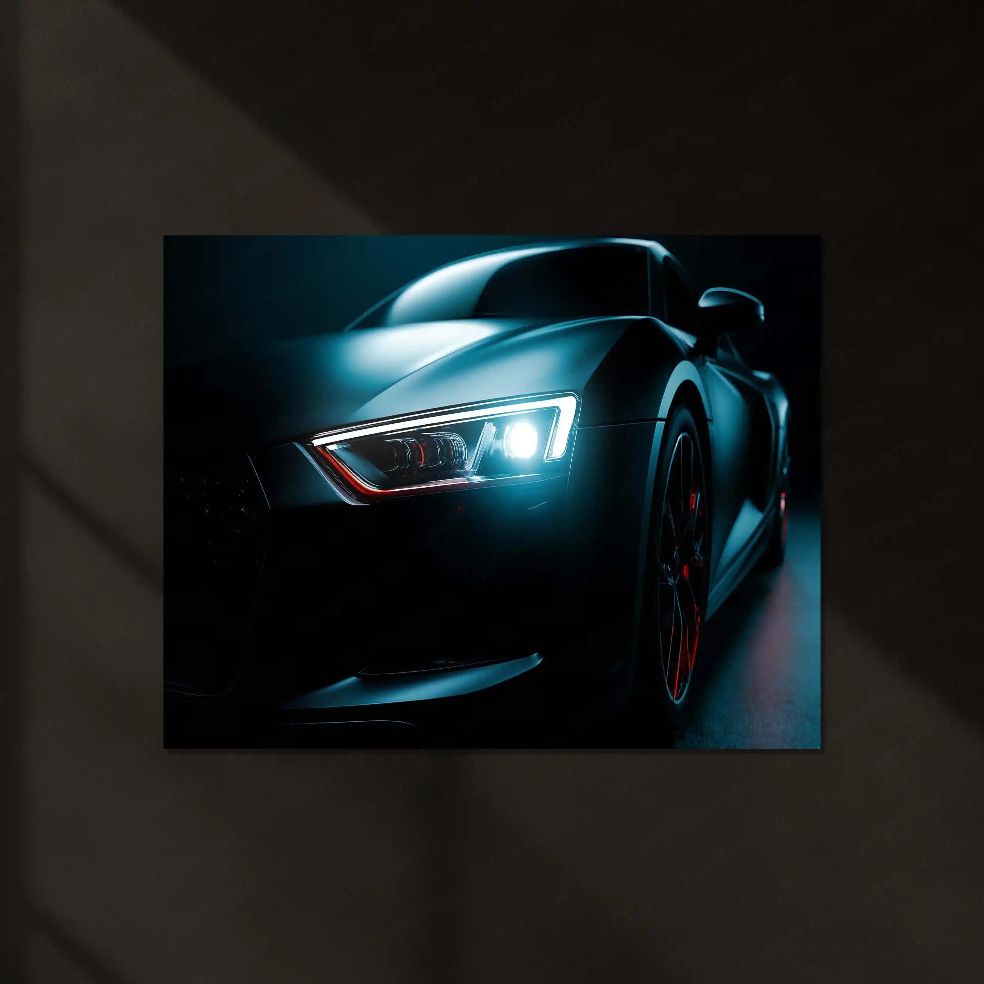 Cool Neon R8 Audi R8 Neon LED Metal Poster | V10 Supercar Wall Art | Red & White Pe ...