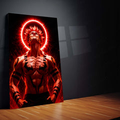 Anime Metal Poster Set of 3 | Jujutsu Kaisen | Ryomen Sukuna Crimson Aura & Cursed Eyes Triptych Wall Art – product image 4