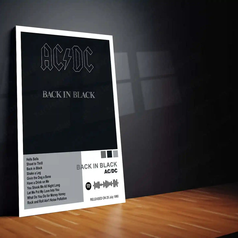 AC/DC Complete Album Collection | Set of 10 | Set of 8 | Set of 4 | Metal Frame Posters High Voltage. Pure Rock Energy. Legendary Wall Statement. - TURTLEWINGS 