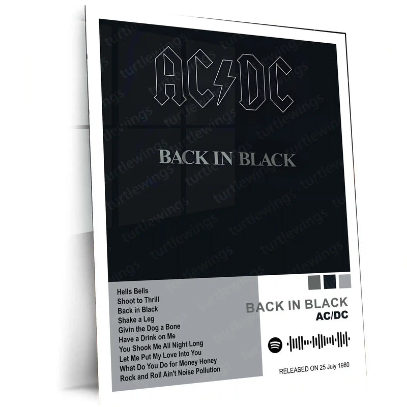 AC/DC Complete Album Collection | Set of 10 | Set of 8 | Set of 4 | Metal Frame Posters High Voltage. Pure Rock Energy. Legendary Wall Statement. - TURTLEWINGS 