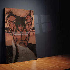 Baki Quote Metal Poster – Motivational Anime Wall Art | Martial Arts & Fighting Spirit Decor - TURTLEWINGS 