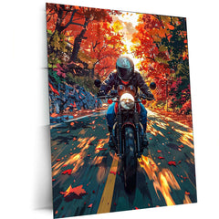Bike Art Metal Poster – Stylish Motorcycle Wall Art | Biker & Speed Enthusiast Decor - TURTLEWINGS 