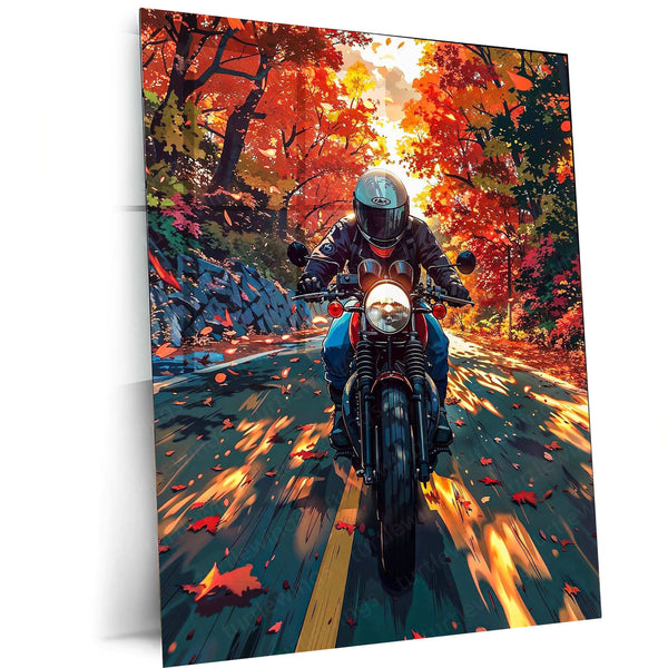 Bike Art Metal Poster – Stylish Motorcycle Wall Art | Biker & Speed Enthusiast Decor - TURTLEWINGS 