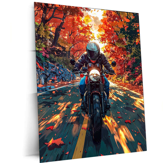 Bike Art Metal Poster – Stylish Motorcycle Wall Art | Biker & Speed Enthusiast Decor - TURTLEWINGS 