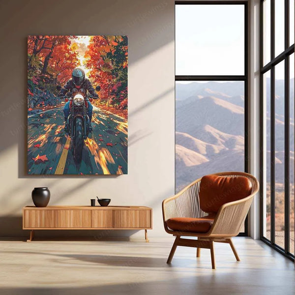 Bike Art Metal Poster – Stylish Motorcycle Wall Art | Biker & Speed Enthusiast Decor - TURTLEWINGS 