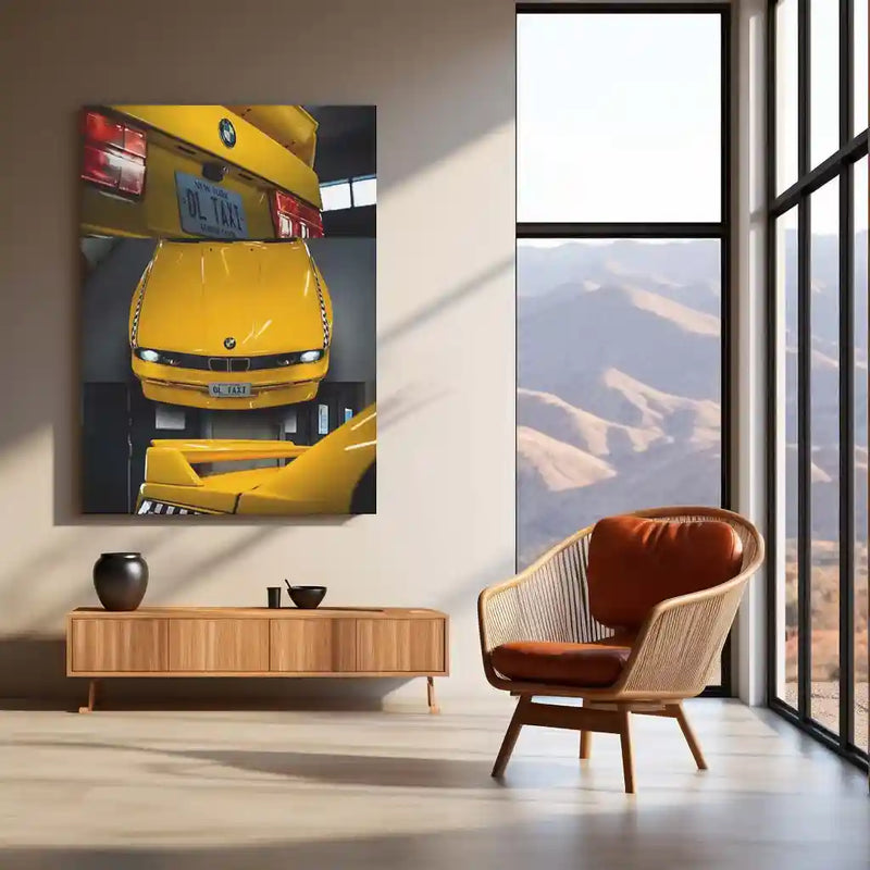 Car Metal Poster | BMW E30 | Timeless Icon of Pure Driving Metal Frame - TURTLEWINGS 