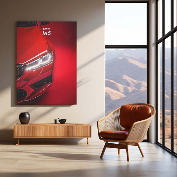 BMW M5 Neon LED Metal Frame | Iconic Sports Car Wall Art | Glowing Garage & Room Decor