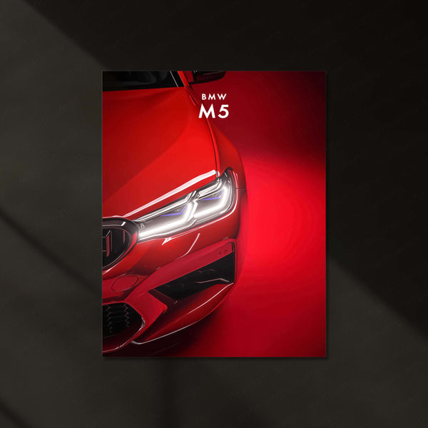 BMW M5 Neon LED Metal Frame | Iconic Sports Car Wall Art | Glowing Garage & Room Decor