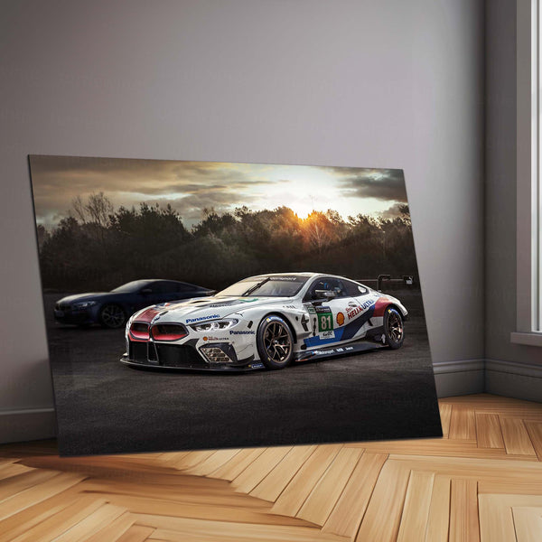 BMW M8 GTE Race Machine | Motorsport Performance Wall Art  Ultimate Racing Heritage Metal Frame by TurtleWings