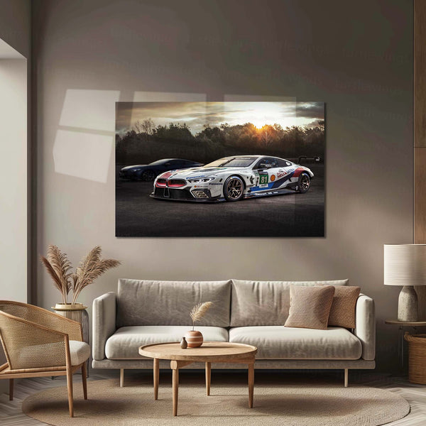 BMW M8 GTE Race Machine | Motorsport Performance Wall Art  Ultimate Racing Heritage Metal Frame by TurtleWings