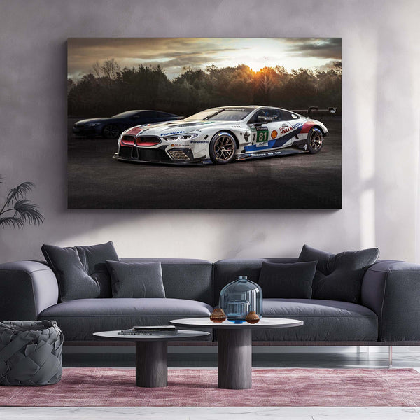 BMW M8 GTE Race Machine | Motorsport Performance Wall Art  Ultimate Racing Heritage Metal Frame by TurtleWings