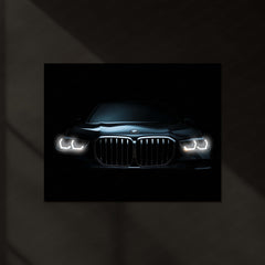 BMW 7 Series – Precision in the Dark | Neon LED Metal Poster | Luxury Redefined in Motion