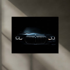 BMW 7 Series – Precision in the Dark | Neon LED Metal Poster | Luxury Redefined in Motion