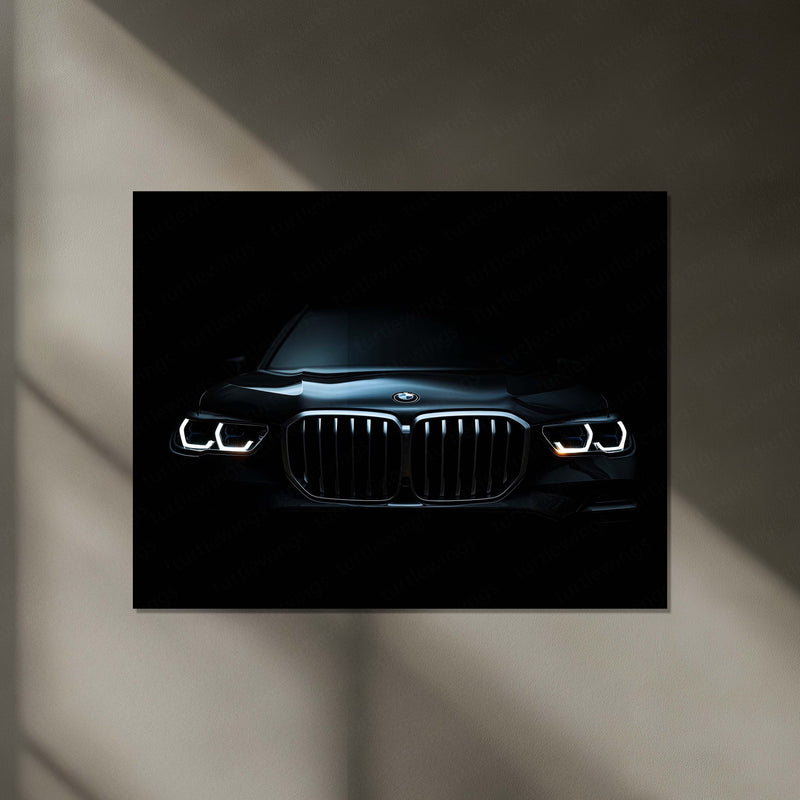 BMW 7 Series – Precision in the Dark | Neon LED Metal Poster | Luxury Redefined in Motion