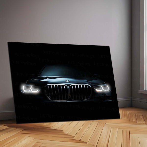BMW 7 Series – Precision in the Dark | Neon LED Metal Poster | Luxury Redefined in Motion