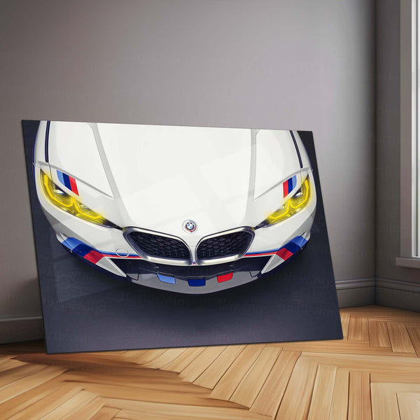 BMW 3.0 CSL Neon LED Metal Poster | The Batmobile Legend | Heritage Racing Glow Frame