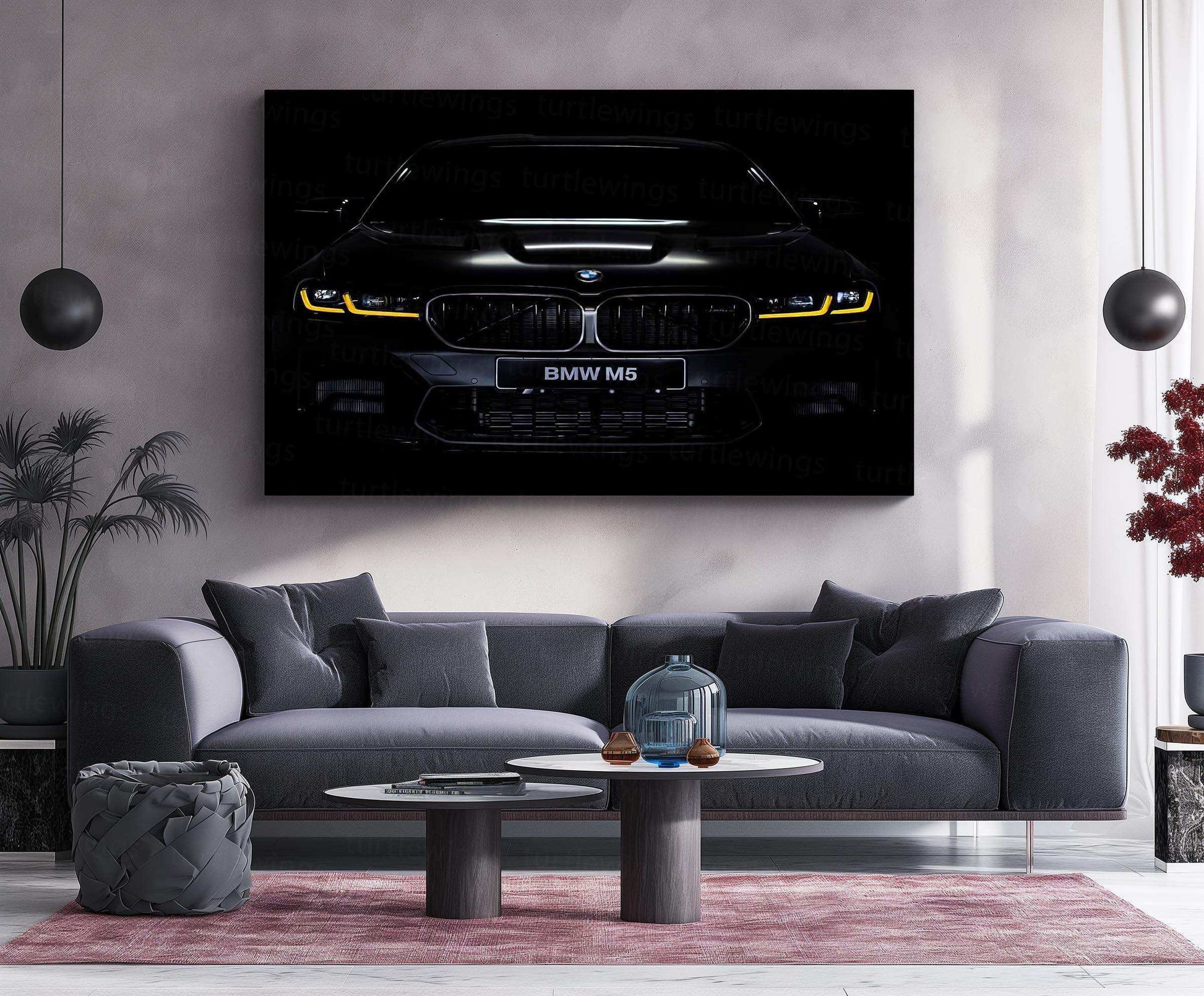 BMW M5 Neon LED Metal Frame - TURTLEWINGS 