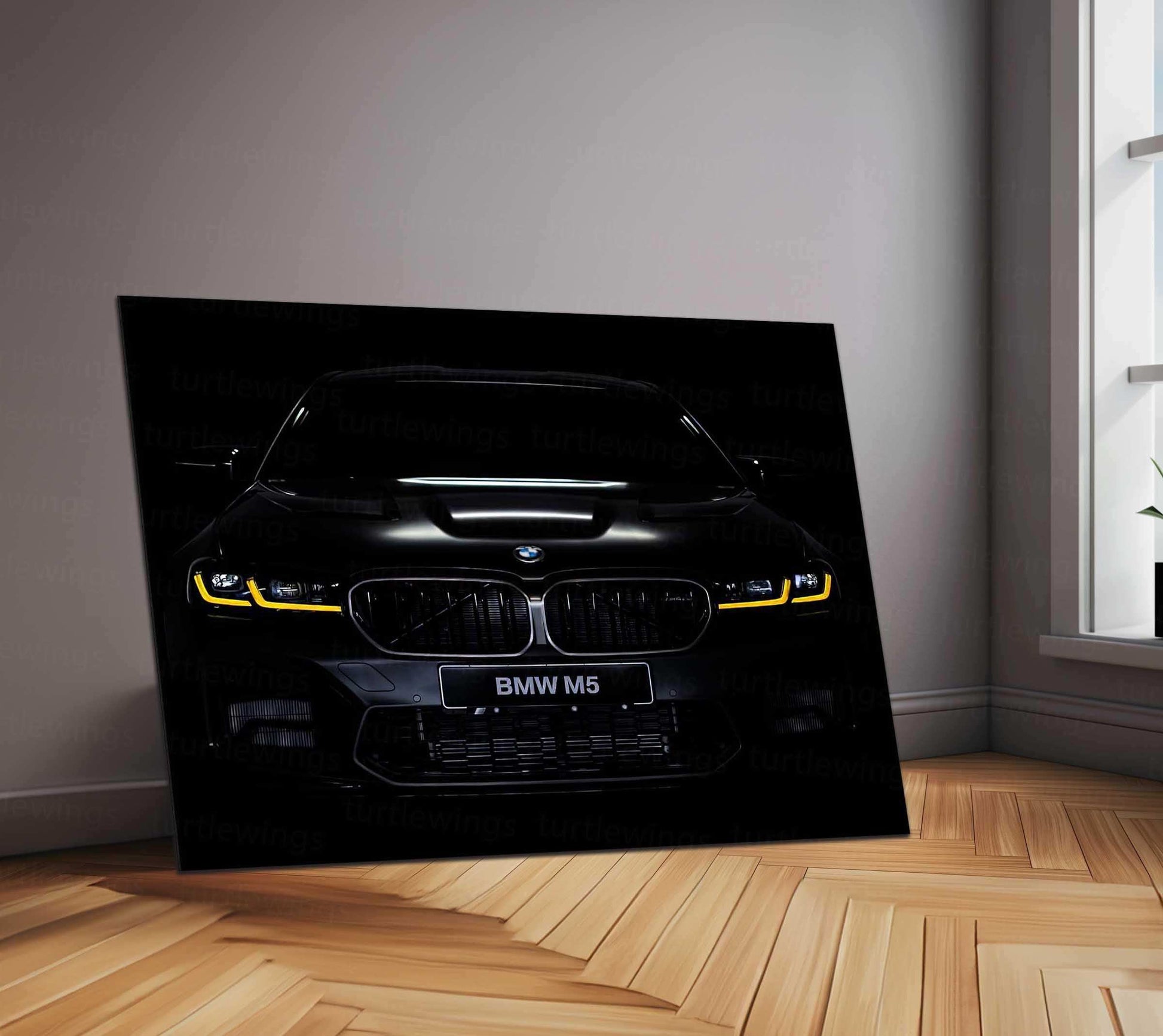 BMW M5 Neon LED Metal Frame - TURTLEWINGS 