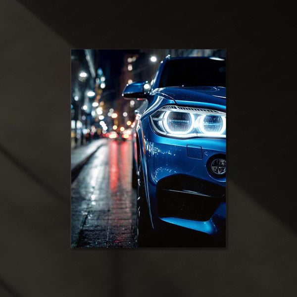 BMW M Power – Neon Street Elegance | Performance Redefined | LED Glow Metal Frame Poster