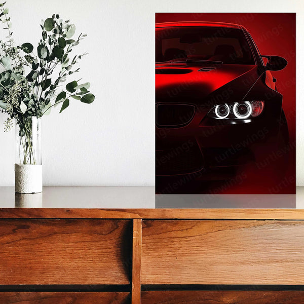 BMW M5 Neon LED Metal Frame â Luxurious Automotive Wall Art - TURTLEWINGS 