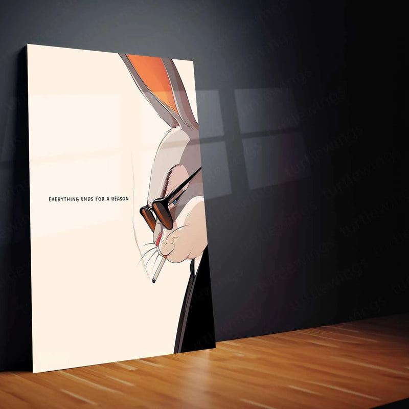 Bugs Bunny Quote Metal Poster – Classic Cartoon Wall Art | Fun & Witty Decor - TURTLEWINGS 