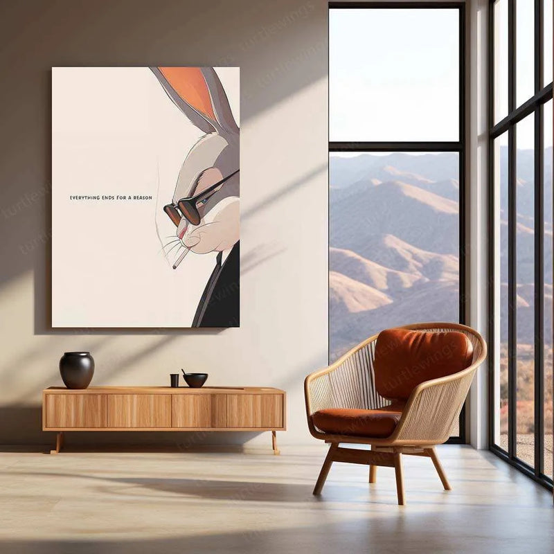 Bugs Bunny Quote Metal Poster – Classic Cartoon Wall Art | Fun & Witty Decor - TURTLEWINGS 