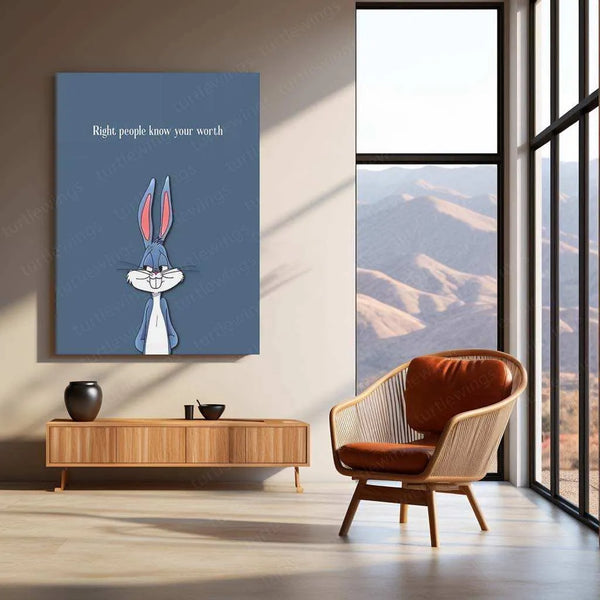 Bugs Bunny Quote Metal Poster – Classic Cartoon Wall Art | Fun & Witty Decor 2 - TURTLEWINGS 
