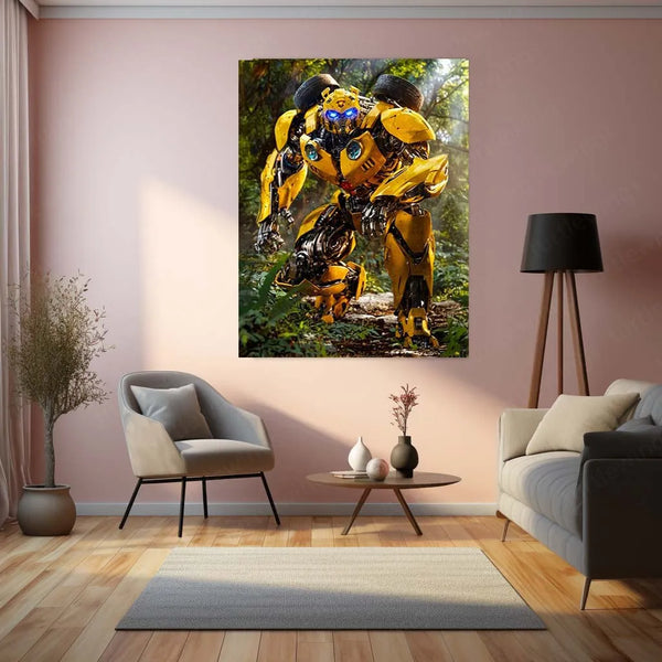 Bumblebee Transformer Metal Poster – Iconic Autobot Wall Art - TURTLEWINGS 