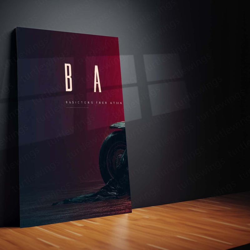 Superhero Metal Poster Set of 3 | Batman | Red Motorcycle Cinematic Triptych Wall Art – product image 3